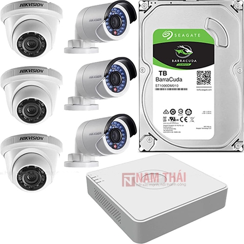 Lắp đặt trọn bộ 6 camera giám sát 2.0MP Hikvision