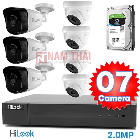 Lắp đặt trọn bộ 7 camera giám sát 2.0MP HiLook