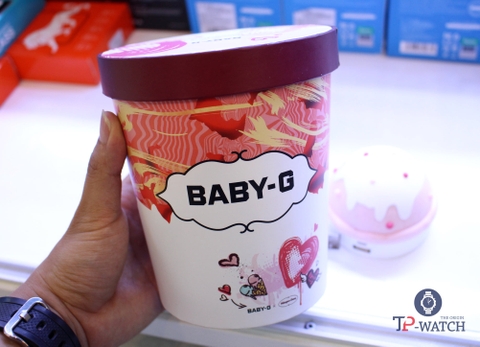 Baby-G x Häagen-Dazs BA-110PI-4APRH phiên bản giới hạn | TẶNG KÈM SẠC DỰ PHÒNG CHÍNH HÃNG HƯƠNG KEM