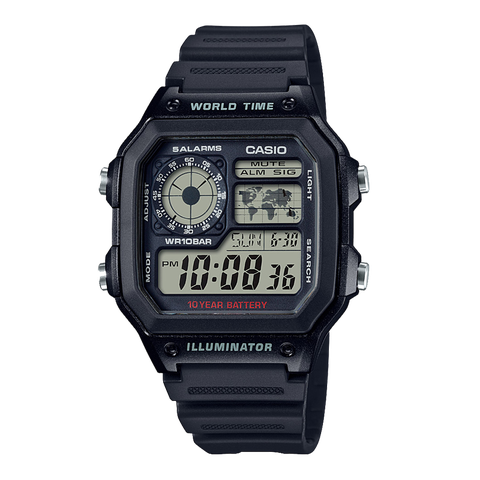 CASIO WORLDTIME AE-1200WH-1A | PIN 10 NĂM | AE-1200WH-1AVDF