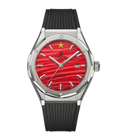 Đồng Hồ Nam Dây Cao Su Carnival 8168G-VT-DCS-VN Limited Việt Nam - Automatic - Kính Sapphire - Size 42mm