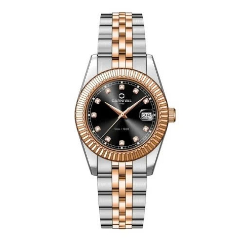 Đồng Hồ Nữ Dây Thép Carnival 8131L-CH-D Máy Quartz - Kính Sapphire - Size 30mm