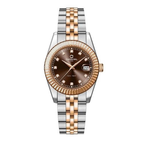 Đồng Hồ Nữ Dây Thép Carnival 8131L-CH-N Máy Quartz - Kính Sapphire - Size 30mm