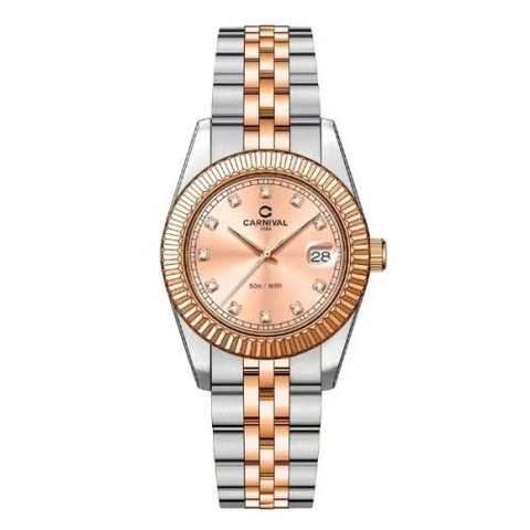 Đồng Hồ Nữ Dây Thép Carnival 8131L-CH-NN Máy Quartz - Kính Sapphire - Size 30mm