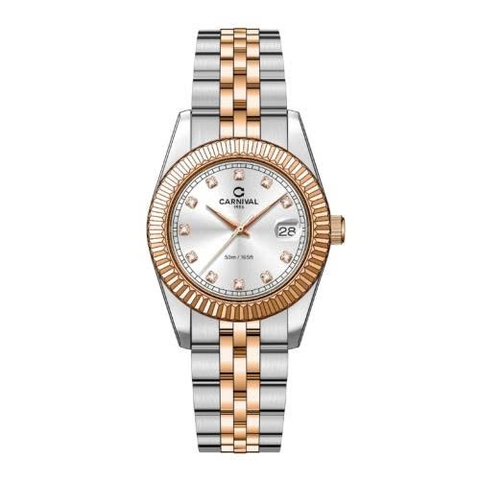 Đồng Hồ Nữ Dây Thép Carnival 8131L-CH-T Máy Quartz - Kính Sapphire - Size 30mm