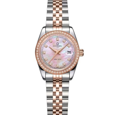 Đồng Hồ Nữ Dây Thép Carnival 8131L2-CH-HK Máy Quartz - Kính Sapphire - Size 30mm