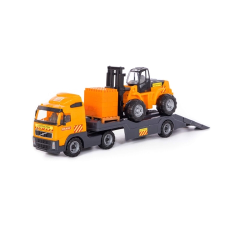 Xe tải đầu kéo chở xe nâng Volvo – Polesie Toys