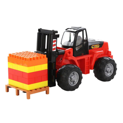 Xe tải nâng kèm bộ xếp hình – Wader Toys