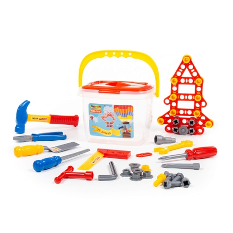 Bộ đồ chơi lắp ráp kỹ thuật 72 cho bé - Polesie Toys
