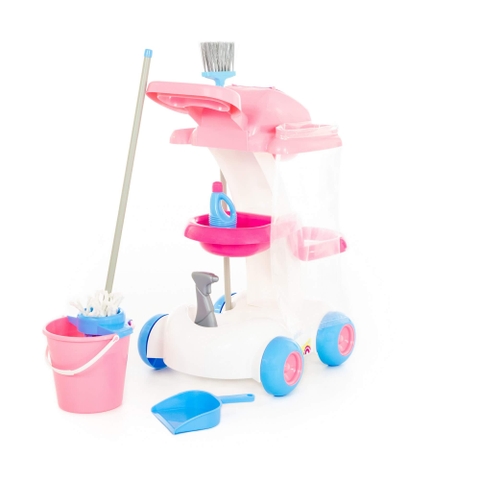 Bộ đồ chơi xe đẩy dọn vệ sinh khách sạn cho bé – Polesie Toys