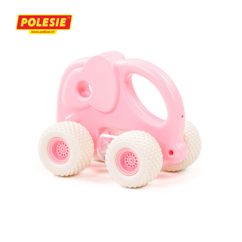 Xe voi con lục lạc Gripcar cho bé - Hồng - POLESIE Toys - Hàng Nhập Khẩu Chính Hãng Từ Châu Âu, An Toàn, Chất Lượng Cao -90256