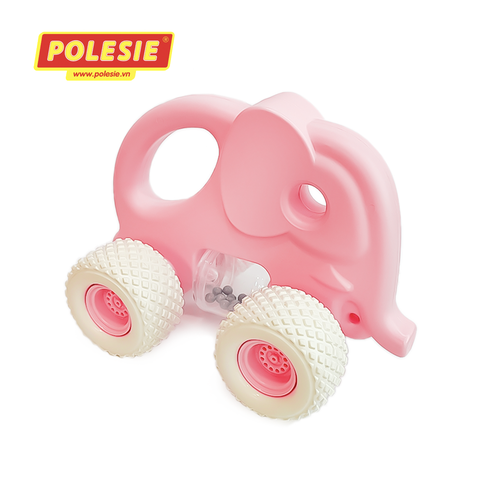 Xe voi con lục lạc Gripcar cho bé - Hồng - POLESIE Toys - Hàng Nhập Khẩu Chính Hãng Từ Châu Âu, An Toàn, Chất Lượng Cao -90256