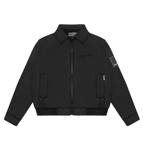 áo khoác dù croptop nam nữ dáng ngắn màu đen locla brand Davies