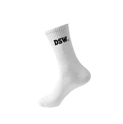DSW SOCKS LOGO BASIC WHITE