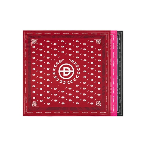Khăn bandana nam nữ in hoạ tiết vải lụa nhiều màu Davies