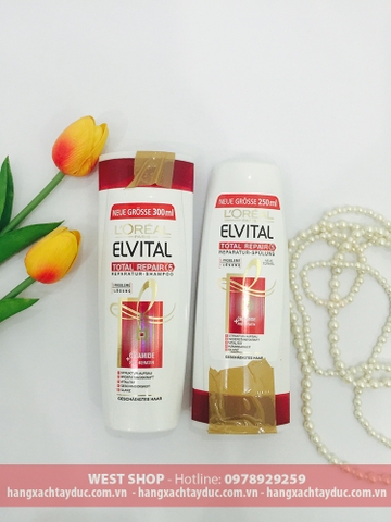 DẦU GỘI/XẢ L’ORÉAL PARIS ELVITAL TOTAL REPAIR 5