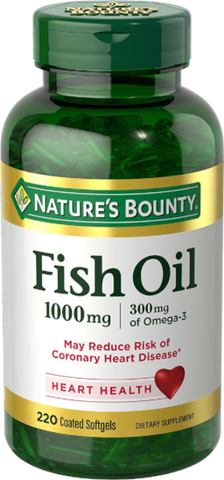 Nature's Bounty Fish Oil 1000 mg Omega 3 300mg Dầu Cá Sáng Mắt