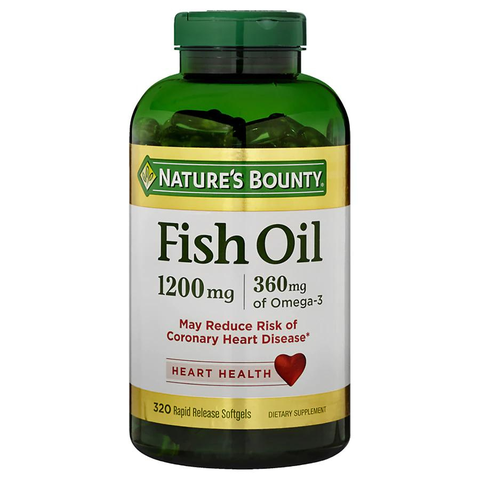 Dầu Cá Natures Bounty 1200mg Omega-3 360mg Phòng Ngừa Tim Mạch