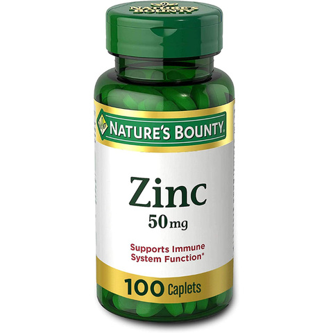 Bổ sung kẽm trị mụn cho người lớn Zinc 50mg 100 viên Nature's Bounty