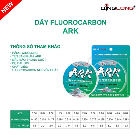 Dây QingLong Fluorocarbon ARK 50m