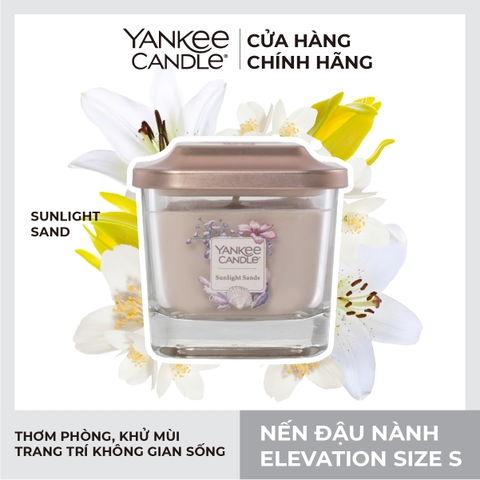 Nến thơm Yankee Candle, Nến ly vuông size S, Mùi Sunlight Sand