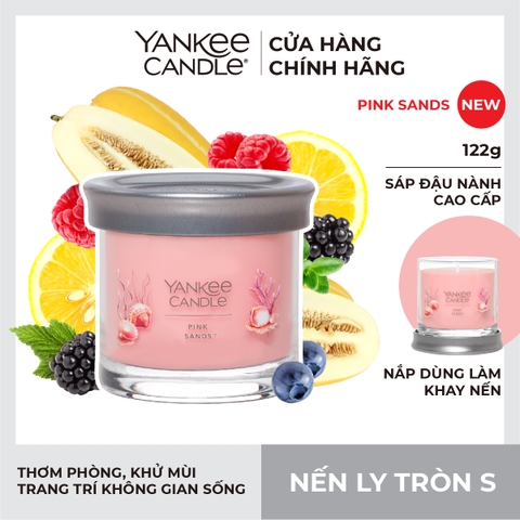 Nến thơm Yankee Candle, Nến ly tròn size S, Mùi Pink Sands