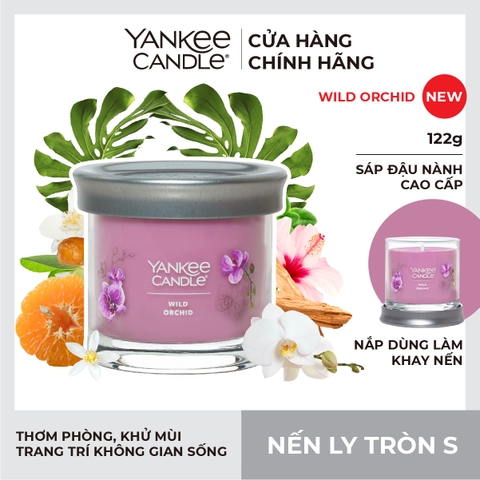 Nến thơm Yankee Candle, Nến ly tròn size S, Mùi Wild Orchid