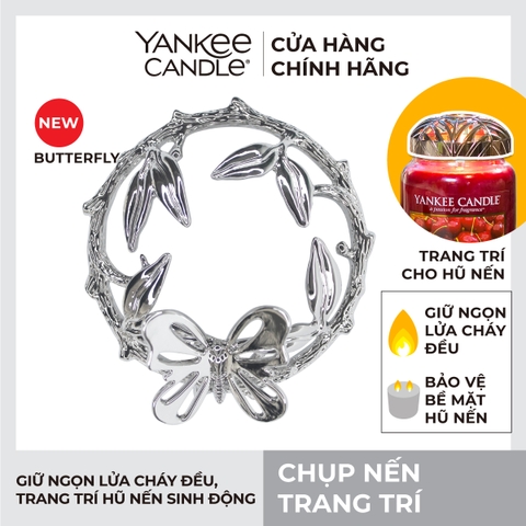 Chụp nến Yankee Candle, chụp nến trang trí, phụ kiện nến, mẫu Butterfly Illumalid