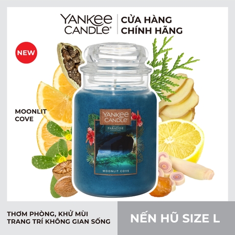 Nến thơm Yankee Candle, Nến hũ size L, mùi Moonlit Cove