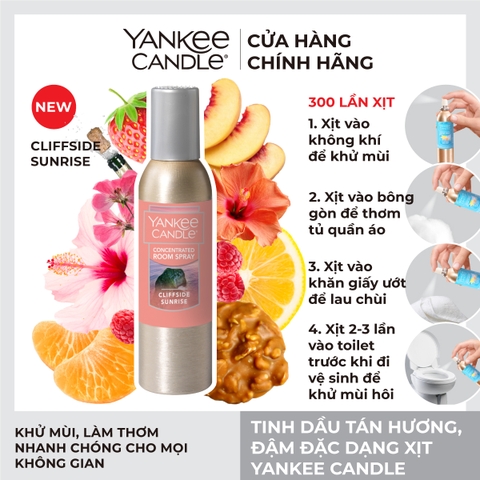 Tinh dầu xịt Yankee Candle, Tinh dầu khuếch tán hương thơm dạng xịt đậm đặc, Mùi Cliffside Sunrise