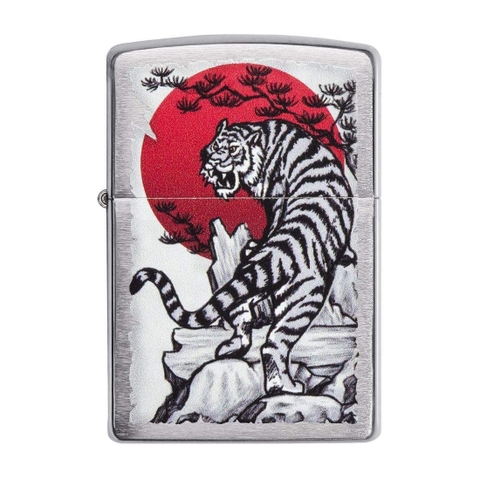 Zippo 29889 – Zippo Asian Tiger Design Brushed Chrome