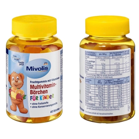 Kẹo gấu Mivolis Multivitamin Barchen của Đức