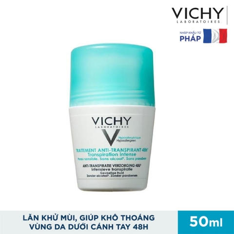 Lăn khử mùi Vichy Déodorant Anti-Transpirant Intense 48h