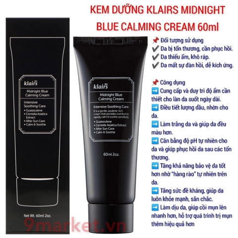 Kem Dưỡng Klairs Midnight Calming Cream 60ml