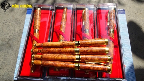 Bút gỗ nu huyết long nắp đóng cao cấp