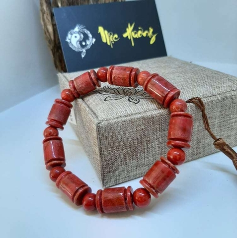Vòng Tay San Hô Đỏ Tự Nhiên Đốt Trúc 10mm Việt Nam Loại VIP