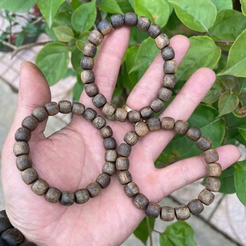 Vòng Tay Gỗ Kỳ Hải Nam 8-10mm Chìm Nước Trúc Nhộng
