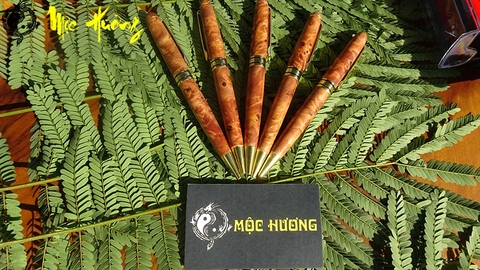BÚT GỖ NU HUYẾT LONG CAO CẤP NGÒI XOÁY - MỘC HƯƠNG SHOP