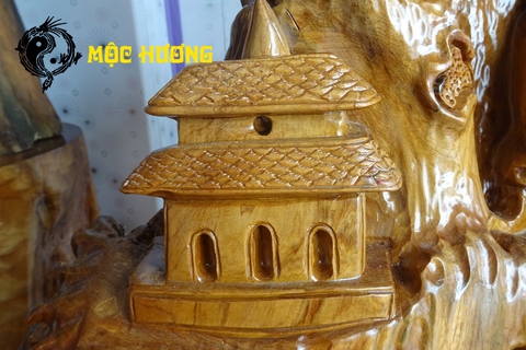 Tượng BÁT TIÊN trấn trạch may mắn bình an gỗ Bách Xanh thơm mát