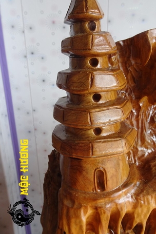 Tượng BÁT TIÊN trấn trạch may mắn bình an gỗ Bách Xanh thơm mát