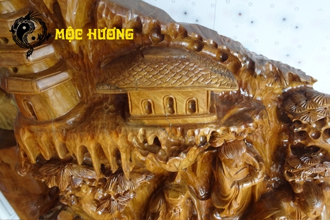 Tượng BÁT TIÊN trấn trạch may mắn bình an gỗ Bách Xanh thơm mát
