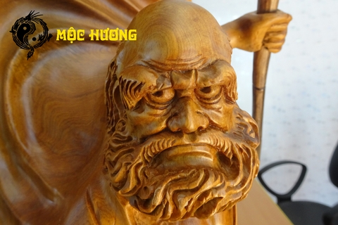 Tượng đạt ma quá hải gỗ bách xanh thơm mát