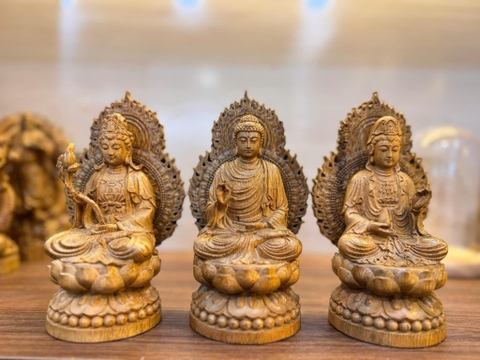 Tượng Gỗ Trầm Hương Phật Tổ Như Lai Để Xe
