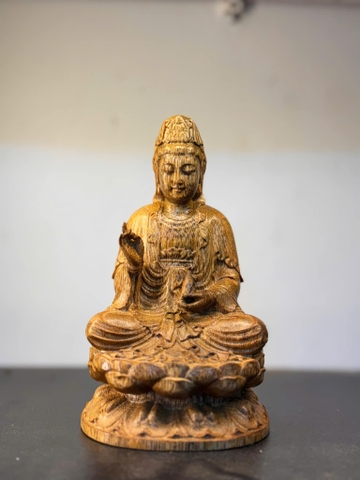 Tượng Gỗ Trầm Hương Quan Âm Bồ Tát Ngồi
