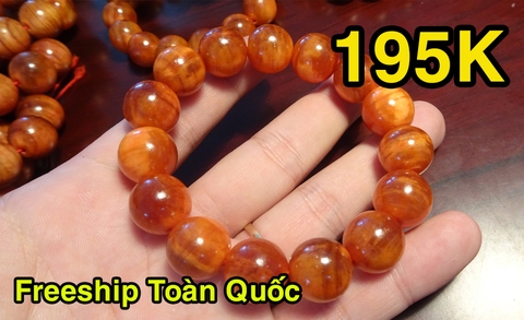 Vòng Gỗ Huyết Long Thấu Quang Vip 100%, Giá 195k, Freeship Toàn Quốc
