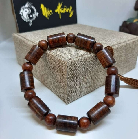 Vòng Gỗ Sưa Đỏ Quảng Bình Đốt Trúc Núi Rừng 10mm