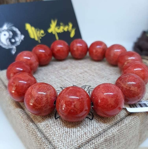 Vòng Tay San Hô Đỏ Tự Nhiên 16mm Việt Nam Loại VIP