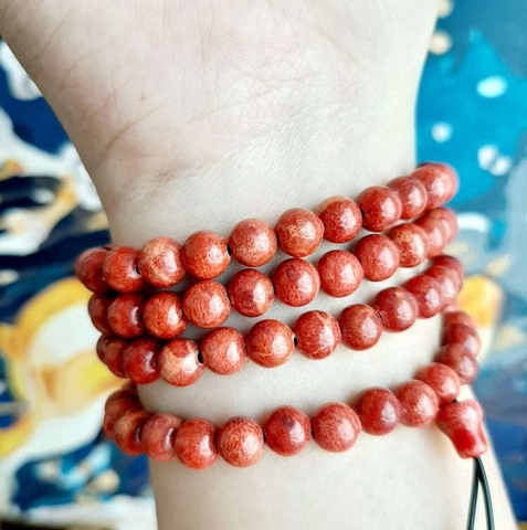 Chuỗi Tràng Hạt San Hô Đỏ 6li 108 Việt Nam Loại Vip