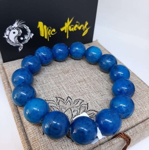 Vòng San Hô Xanh Tự Nhiên 14mm Vip