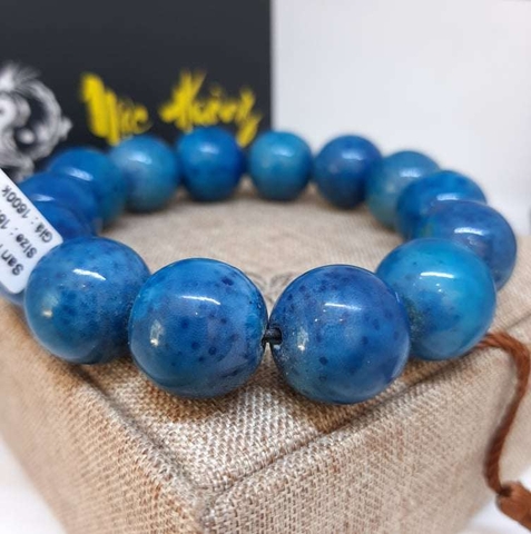 Vòng San Hô Xanh Tự Nhiên 16mm